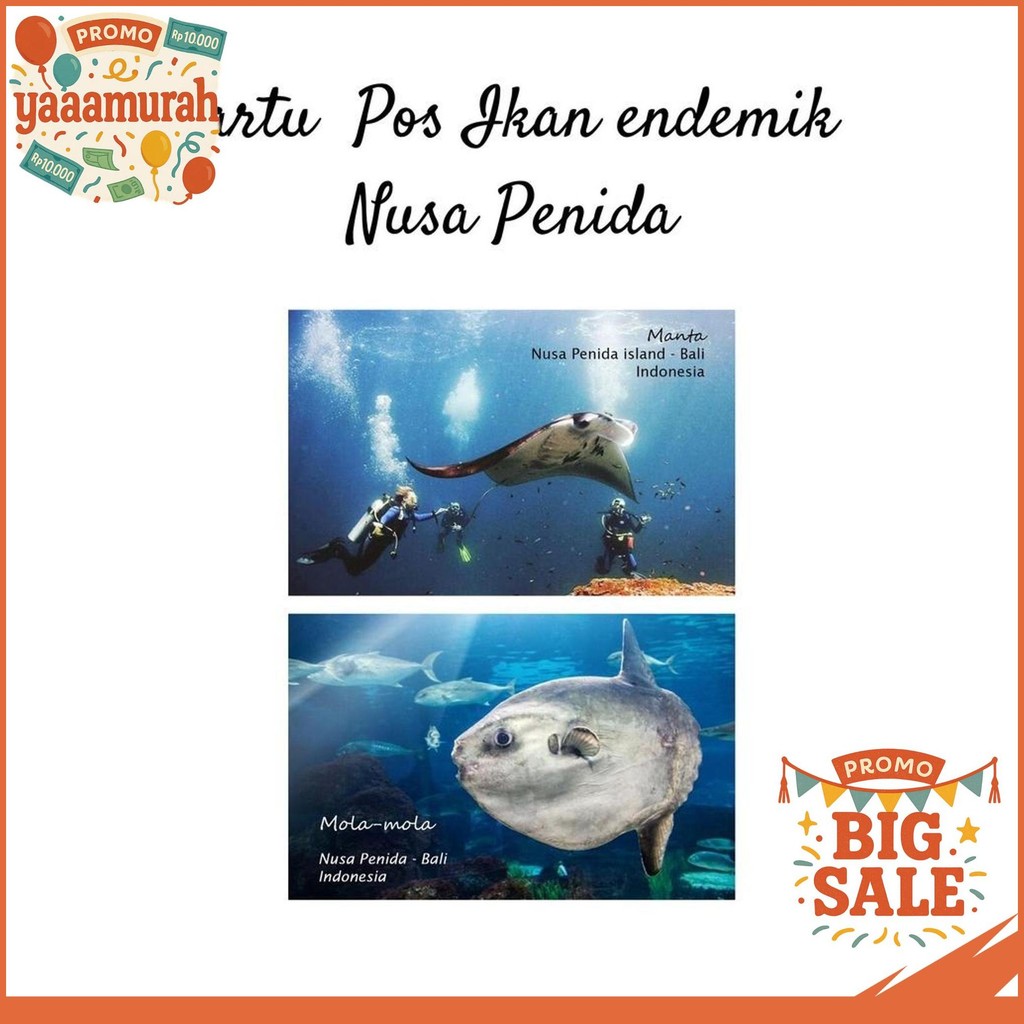 

MC- KARTU POS KARTUPOS HEWAN AIR IKAN ENDEMIK / INDONESIAN WATER ANIMAL FISH POSTCARD