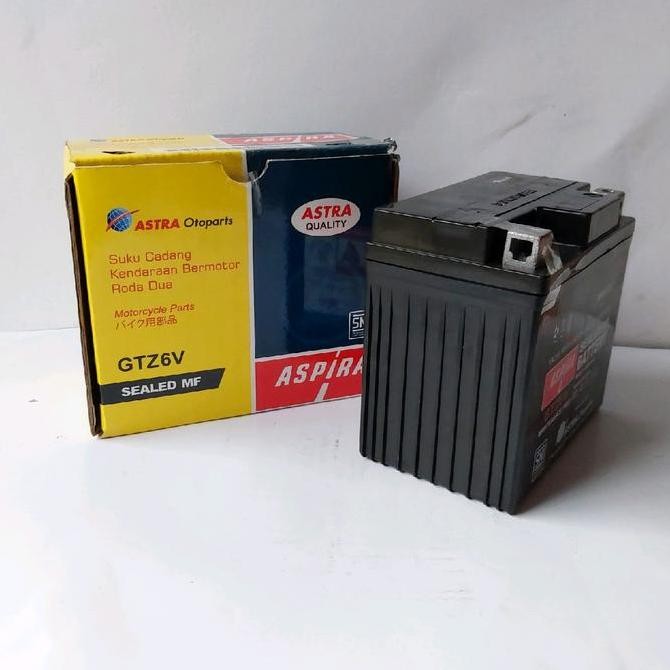 Aki Motor Vario 125, CBR 150, PCX150, CB150R, Vario 150, ASPIRA GTZ6V MF Aki Kering Kualitas Origina