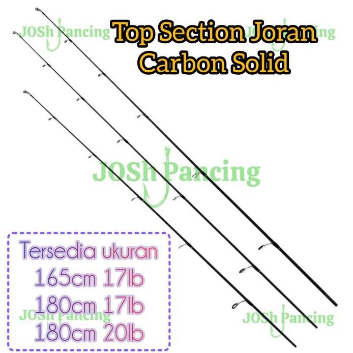 

Terlaris Top Section Ujung Joran Pancing Carbon Solid 165-180Cm 17-20Lb Free Pipa