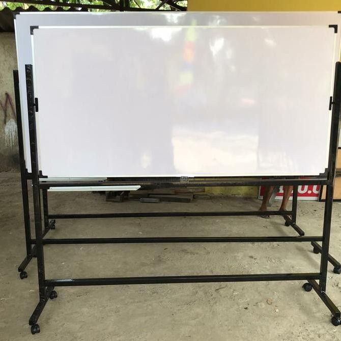 

whiteboard standing non magnetik 60x120cm Kualitas Original
