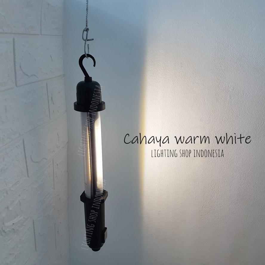 L414 Lampu gantung led baterai charge senter emergency portable working