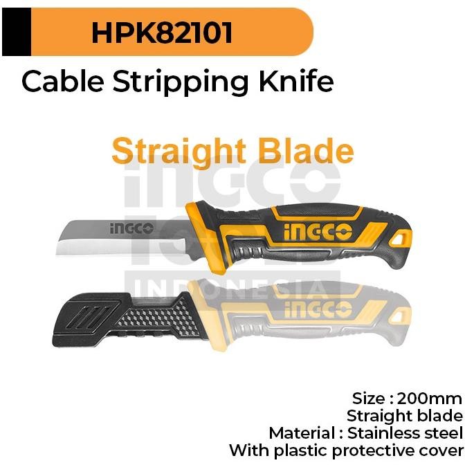 NEW Cable Stripping Knife (Straight 8") INGCO HPK82101 Pisau Lurus Kupas Pengupas Kabel Stainless St