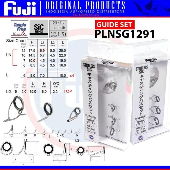 

Terlaris Set Ring Guide Fuji Sic / Cincin Fuji / Ultra Light / Cast Spinning
