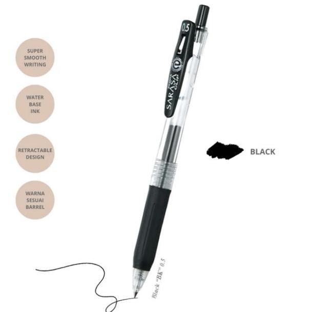 

Pen Sarasa 0.5 Hitam Isi 12 - Ballpen Zebra Sarasa Clip 1 Box/Lusin Kualitas Original