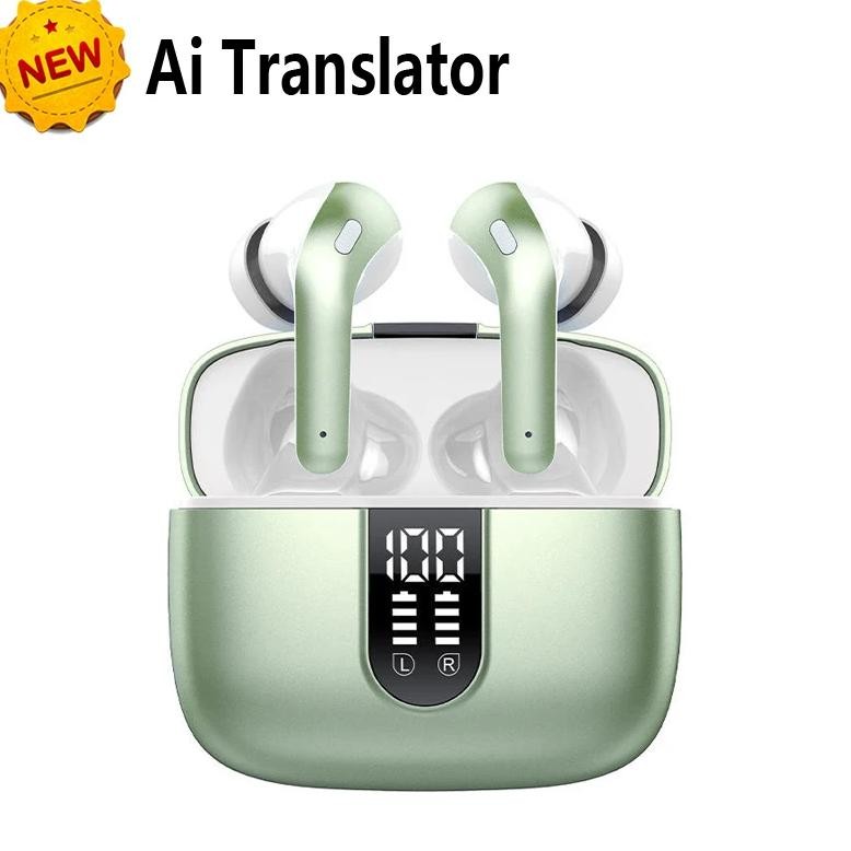 

Digital display waterproof intelligent noise reduction multi-language simultaneous interpretation Bluetooth translation headset