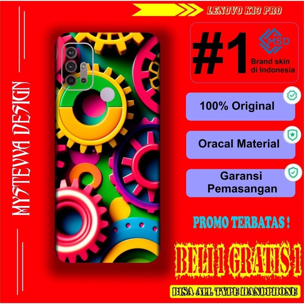 

Terlaris Presisi Lenovo K13 Pro Casing/Stiker Panel Vynil Bisa Custom Dan COD