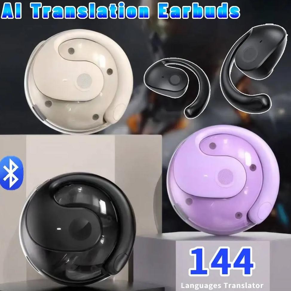 

Small Coconut Translator Earbuds Two-way Language Translation Earphones Wireless Bluetooth Real-time Translators Headphons