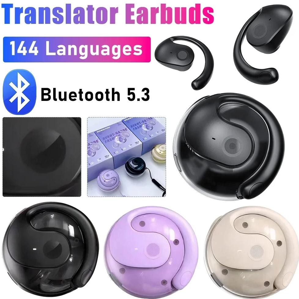 

Wireless BT Translation Earbuds 144 Languages Real Time Translation Earphones for Travel Meeting Smart Translate Earbuds 2025