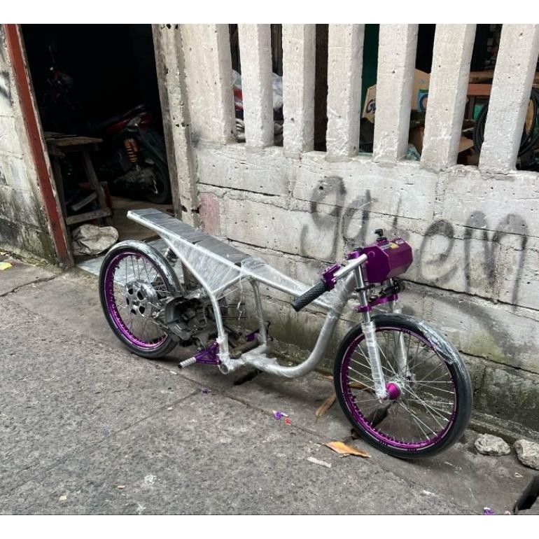 Rangka Aluminium Drag Bike Matic Mio Beat Vario shijiro amorex