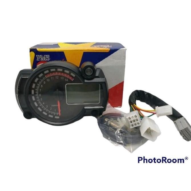 SPIDOMETER DIGITAL LED KOSO SPIDO DIGITAL KOSO PLUS SENSOR KABEL RX2N LAYAR HITAM Kualitas Original