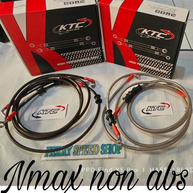 1set Selang rem KTC Nmax new Nmax old non abs / Selang rem depan dan belakang Nmax new old non abs K