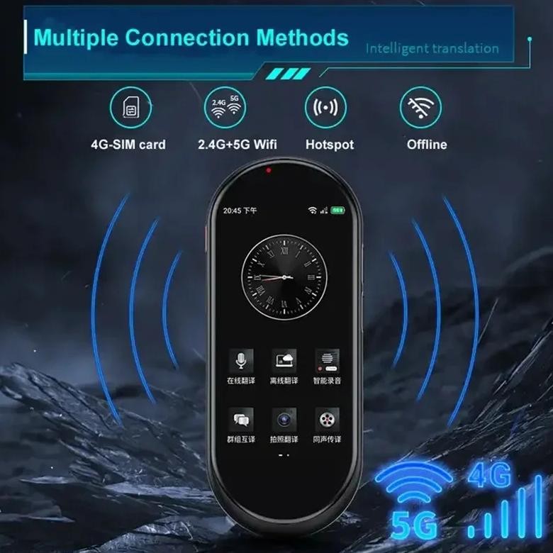 

A10 Voice Translator 4.1inch Chat GPT Multi-Language 4G SIM Intelligent Real-time Translation Device for Global Travel Learner