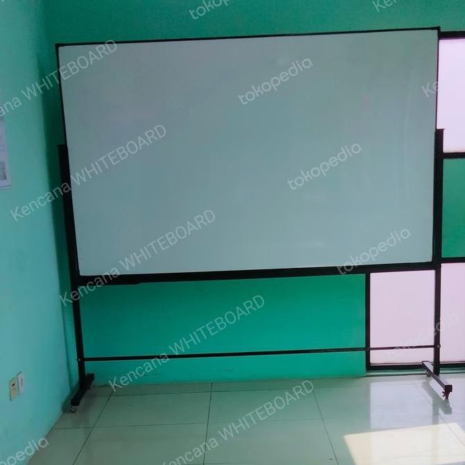 

whiteboard standing Non Magnetik 120 200 Cm Kualitas Original