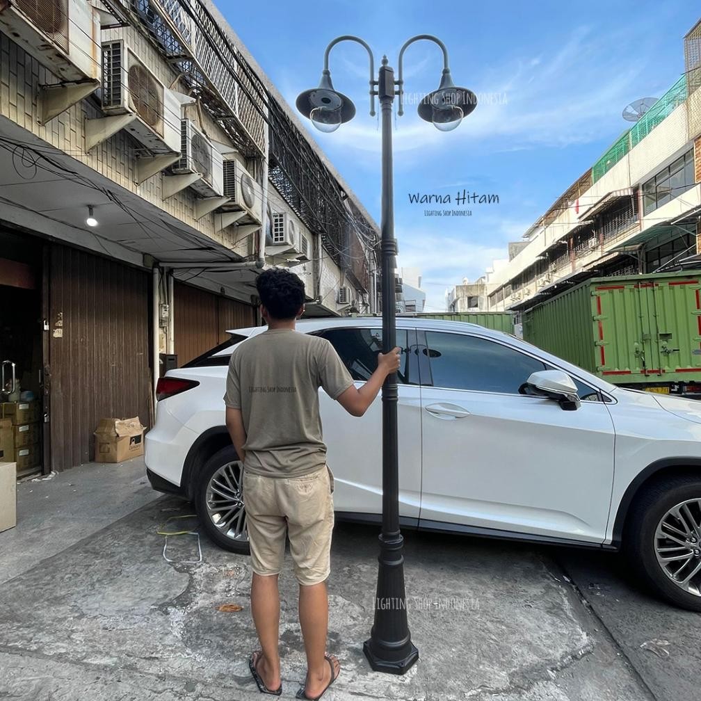 Lampu taman standing tinggi tiang 3 meter outdoor waterproof