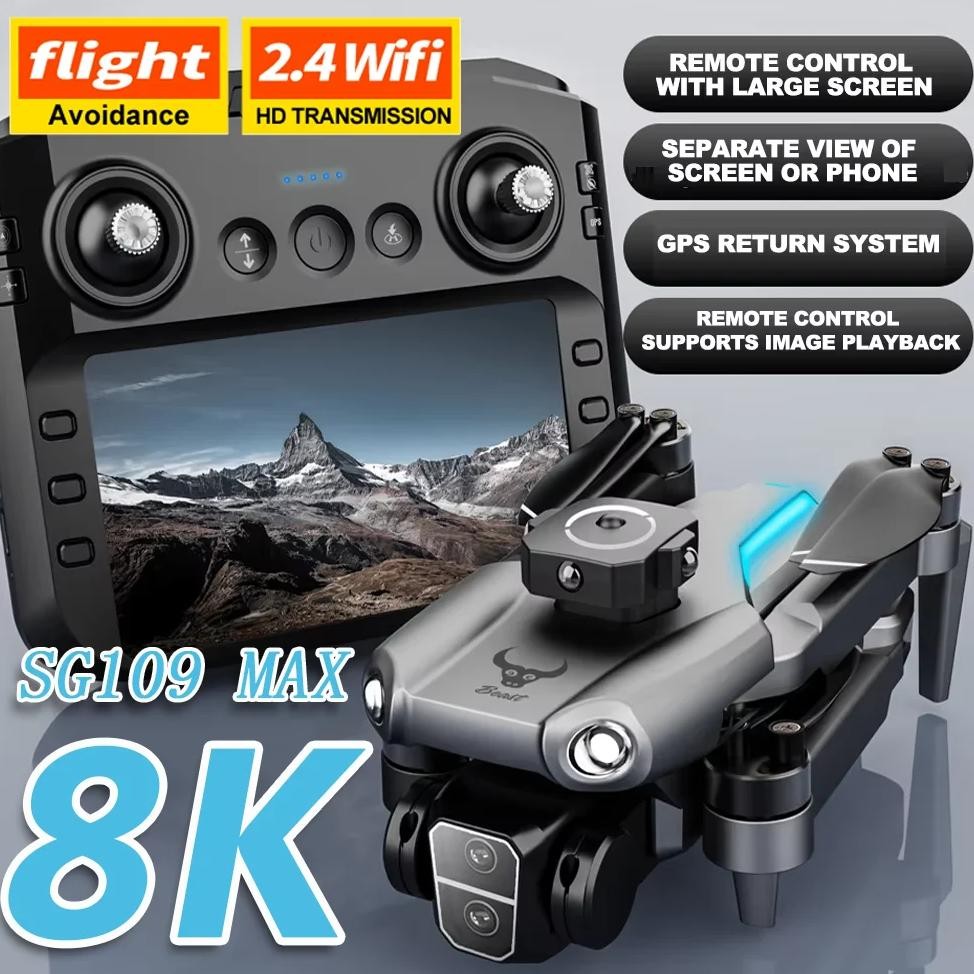 Kbdfa Sg109 Max2 4K Hd Camera Mini Drone Three-Axis Gimbal Obstacle Avoidance Gps Drone Foldable Qua