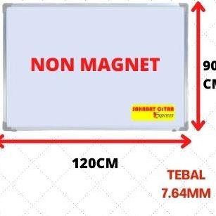

PAPAN TULIS / WHITE BOARD GANTUNG NON MAGNET 120X90 Kualitas Original