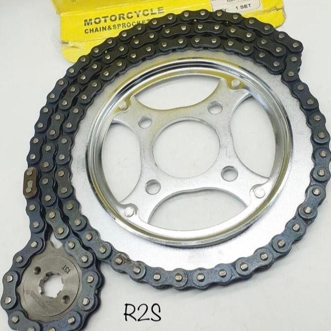 Gear Set Fukukawa Tiger 520h Rantai Hitam Kualitas Original