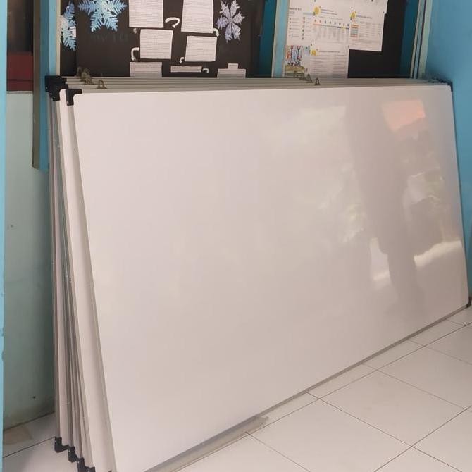 

whiteboard gantung tidak berbekas 120 x 240cm Kualitas Original