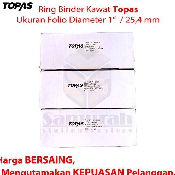

Ring Binder Kawat Topas Folio 1" / 25,4 mm 38 Wire Ring Binding 2:1 Kualitas Original