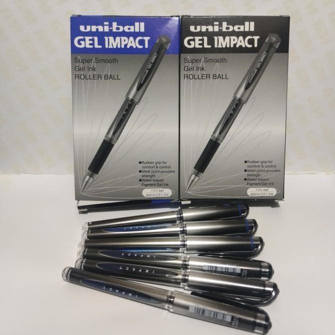 

Pen Uniball GEL IMPACT 1.0 hitam biru Gelpen Kualitas Original