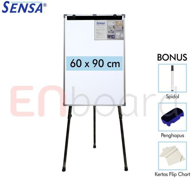 

Flip Chart / Flipchart / Papan Presentasi Non Magnet Sensa 60 x 90 cm Kualitas Original