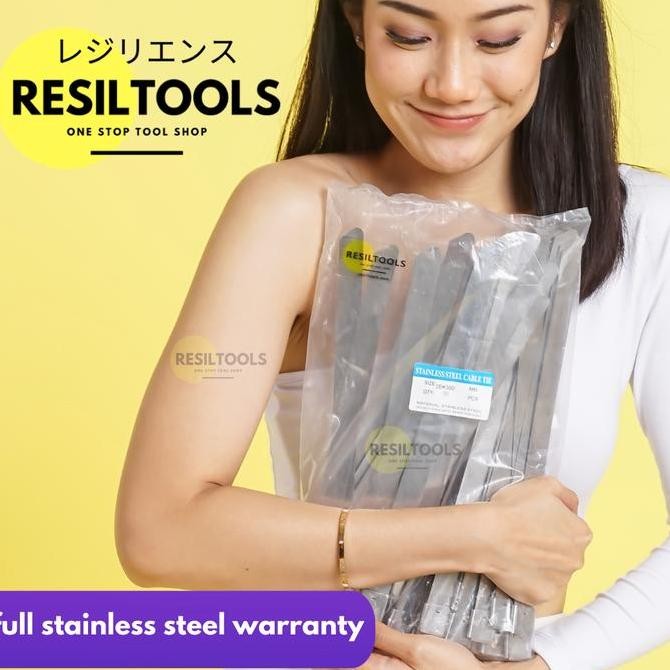 

10 buah Kabel Tis Stainless 19 mm x 500 mm Cable Ties Strapping Plat Kualitas Original