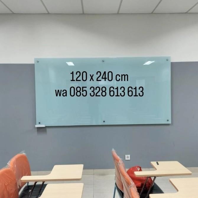 

papan tulis kaca / glassboard 120 x 240 8mm Kualitas Original