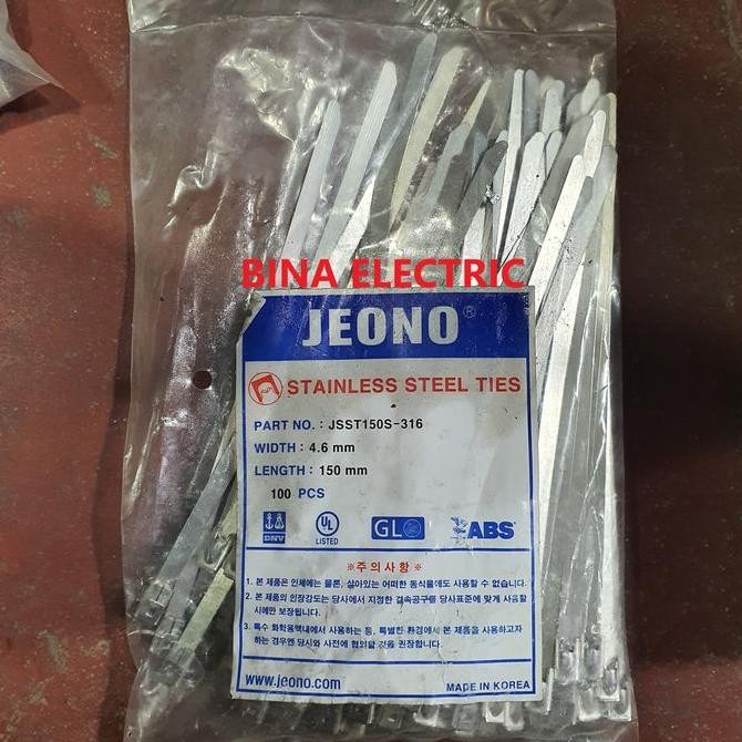 

Kabel Ties Stainless Jeono 4.6x150mm Ties Stainless 15cm 15 cm Kualitas Original
