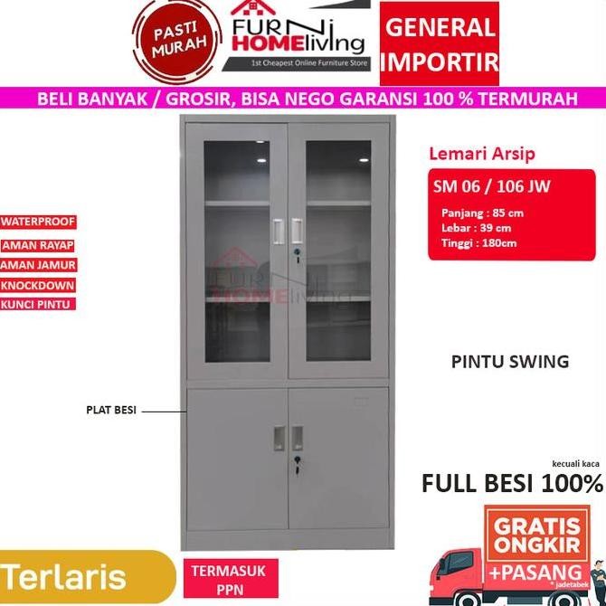 

PROMO Filing Cabinet Besi Lemari Arsip Kantor 4 Pintu AK06 Kualitas Original