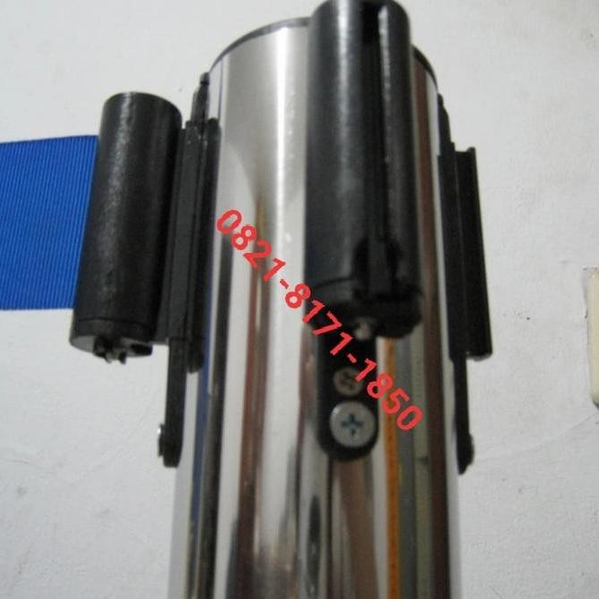 

Tiang pita pembatas / tiang antrian pita warna silver murah Kualitas Original
