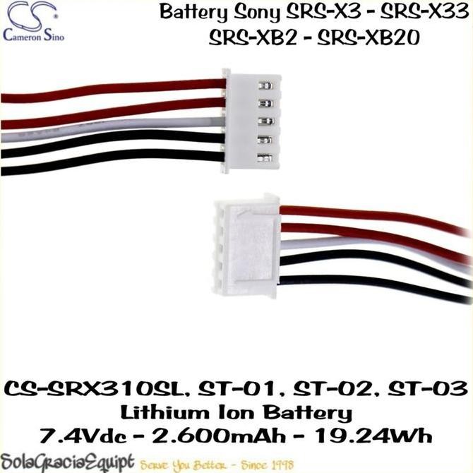 Batre / Baterai / Battery Sony SRS-X3 SRS-X33 SRS-XB20 SRS-XB2 7.4Vdc Kualitas Original