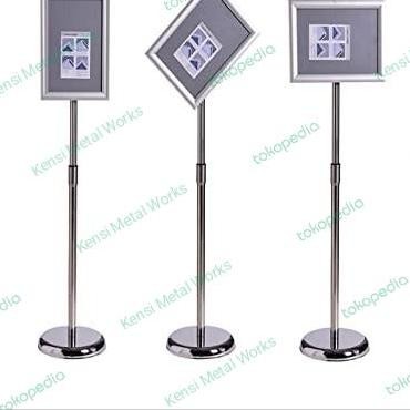 

Adjustable Standing Menu Frame Sign Holder Display A3 A4 Stainless Kualitas Original