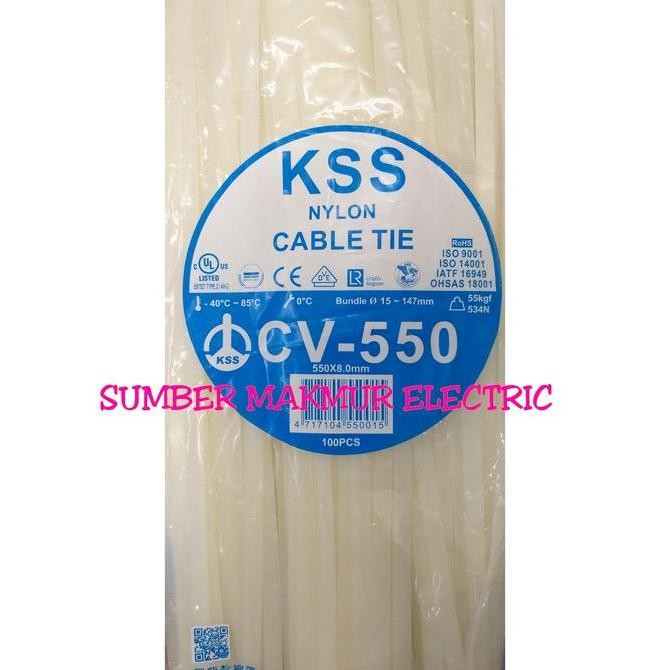 

CABLE TIES CV-550 / KABEL TIS 55cm (8X550mm) / CABLE TIE KSS / TIS KSS Kualitas Original