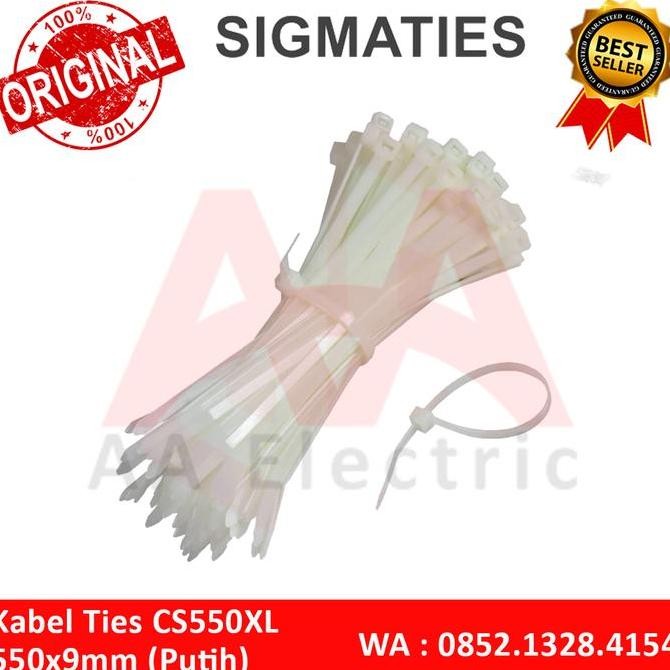 

Kabel Ties / Cable Ties CS550XL Putih 550x9 mm Sigma Kualitas Original