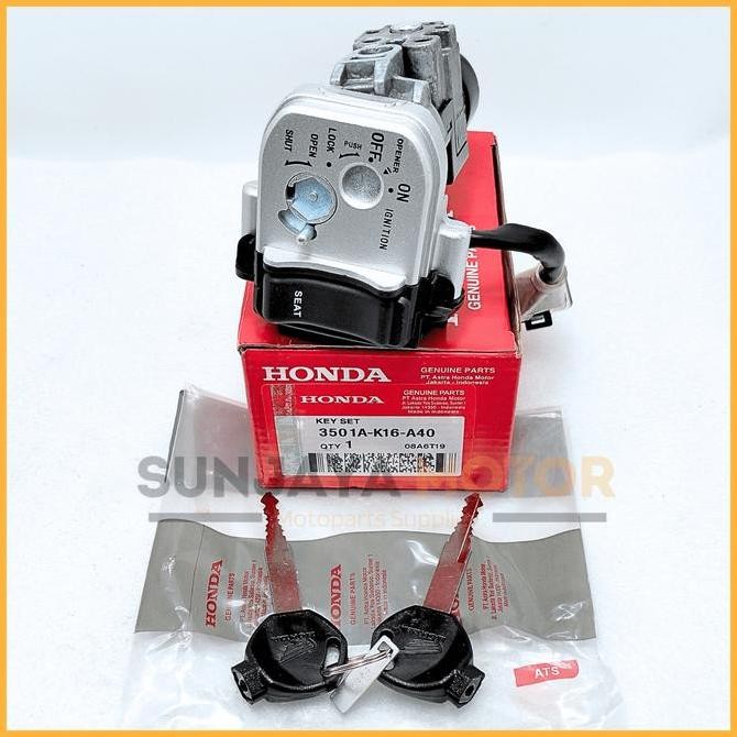 Kunci Kontak Set K16 Keyset Original Honda Scoopy FI Kunci Motor 1 Set Key Set Konci Motor Skupi Inj