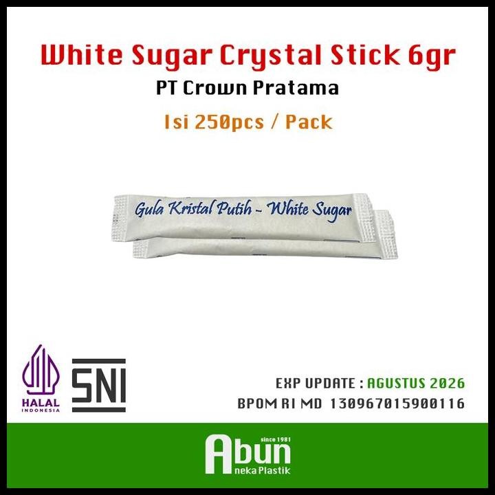 

Terlaris White Sugar Sachet (Stick) Isi 250Pcs Good Quality