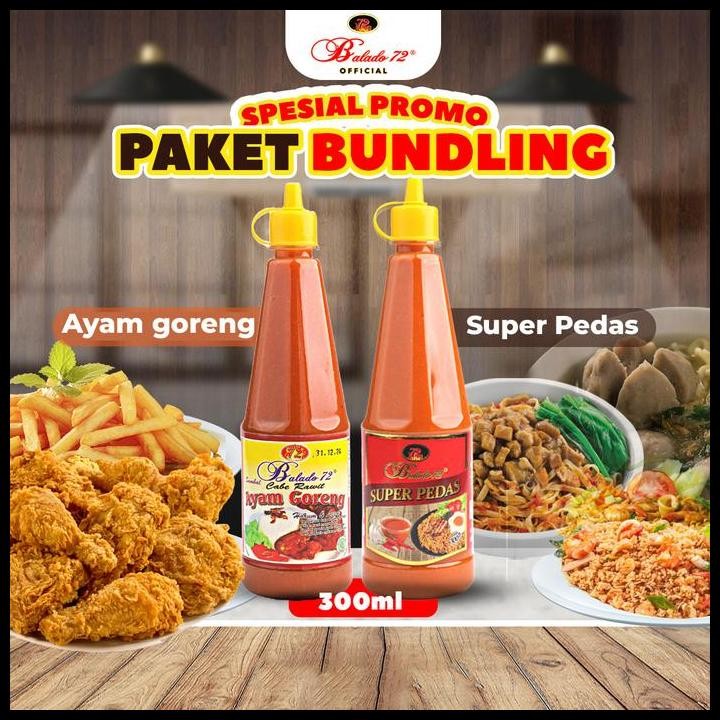 

Terlaris Balado72 Sambal Cabe Rawit Giling Bundling 2 Botol Ukuran 300Ml Good Quality