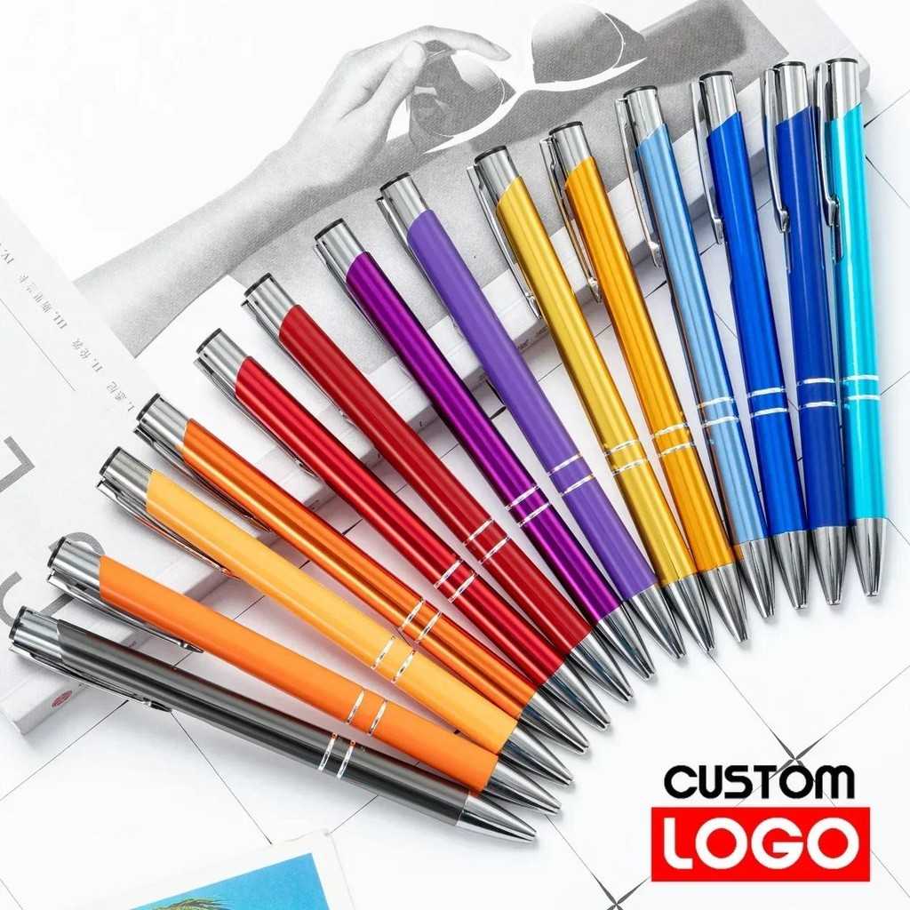 

20-200 Pens Wholesale Hot Sell Custom Ballopint Pen Metal Ball Pen Support Print Logo Advertising Personalized Pen Advertising