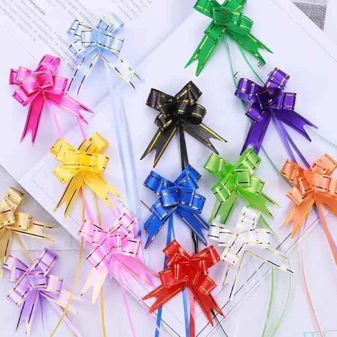 

Codready Isi 200 Pcs Ter Pita Serut Tarik Lis Emas List Gold 18 Mm Semua Ukuran Pita Serut Untuk Kado Buket