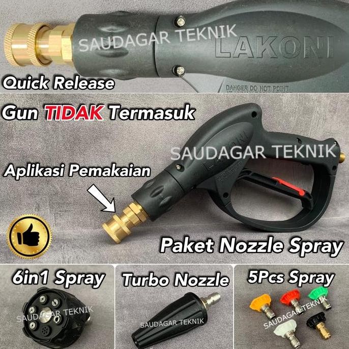 Nozzle Tip Gun Pendek Quick Release Lakoni Laguna 70 Daytona 100 100m
