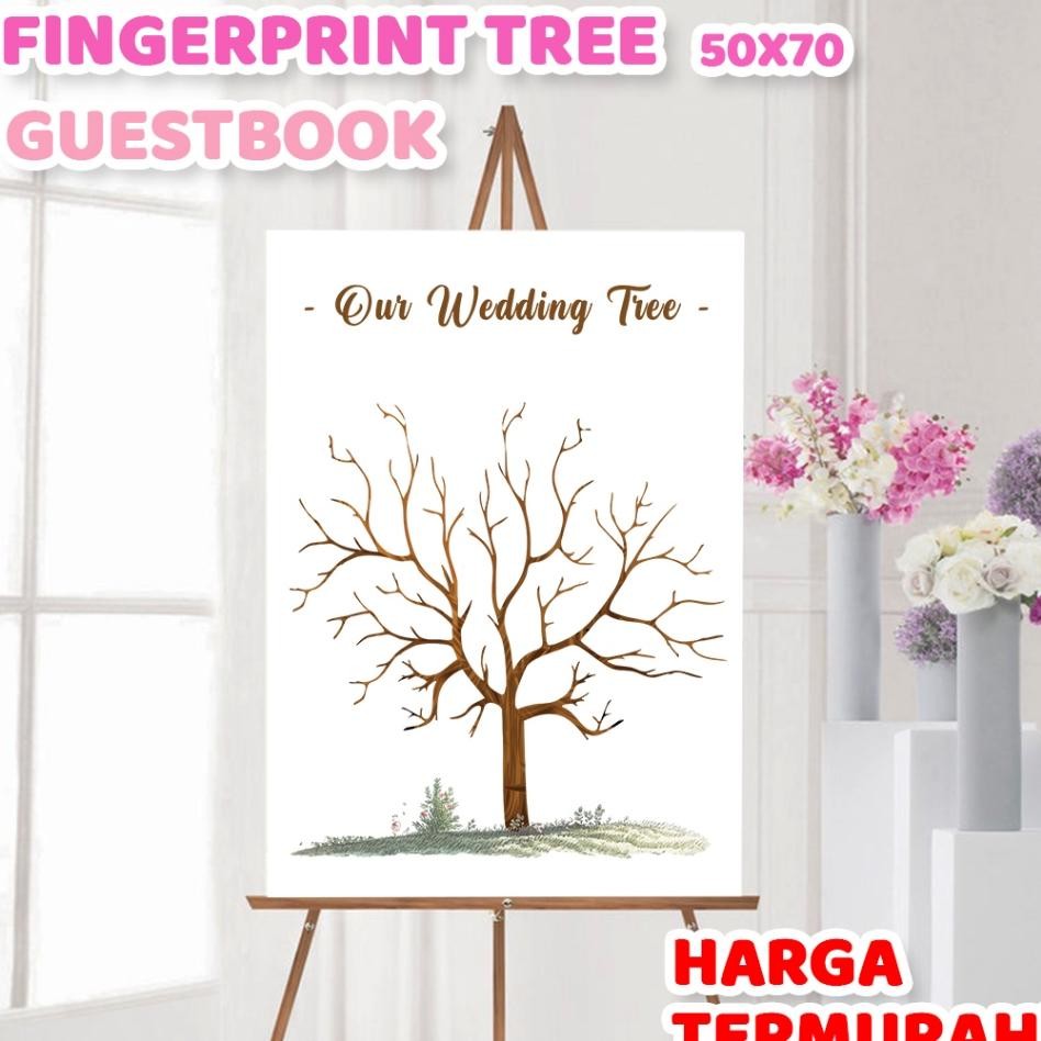 

Kanvas Wedding Tree Fingerint Guest Book 70X70 Cm Canvas Lukisan Pohon Sidik Jari Finger Print Buku Tamu Pernikahan Wedding Invitation Tema U Pink Ungu Merah Rainbow