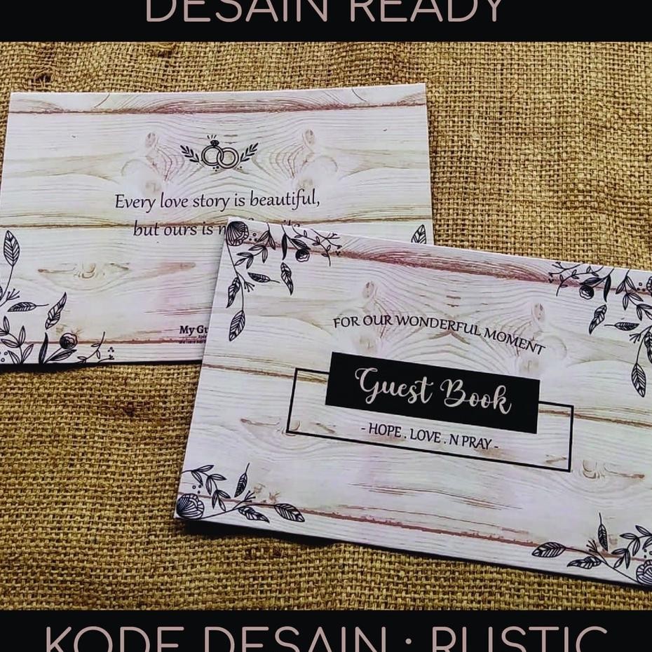 Buku Tamu Pernikahan Guest Book Wedding Book Hardcover Bagus Desain Kekinian