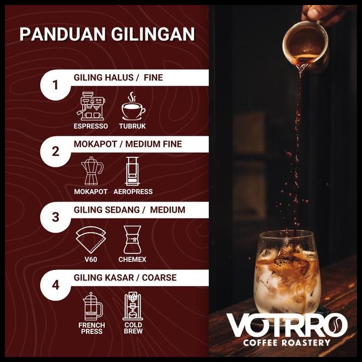 

Terlaris Votrro Biji Kopi Bubuk 100% Full Arabica Mandheling Roasted Commercial - Best Seller Espresso Good Quality