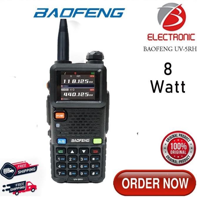 HT BAOFENG BAOFENG UV-5RH 8 WAT / HT DUAL BAND BAOFENG TERBARU