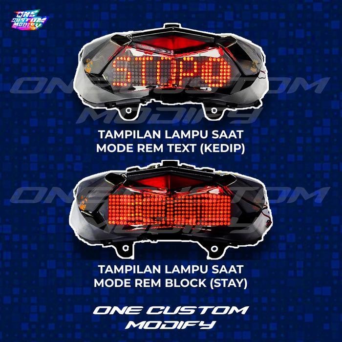 Stoplamp Running Text Animasi Vario 125-150 Old Lampu Led Rem Belakang Modifikasi Variasi Motor Vari