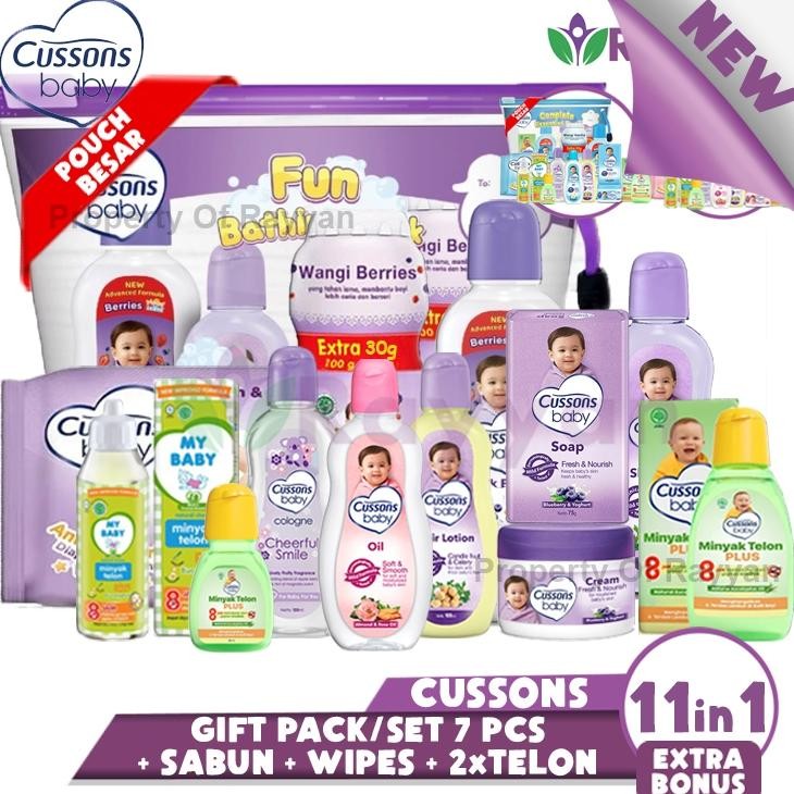Ready (Cp)Cussons Baby Set Pack 11In1 | Fun Bathing/Complete Essential |Plus Telon| Cussons Baby Gif