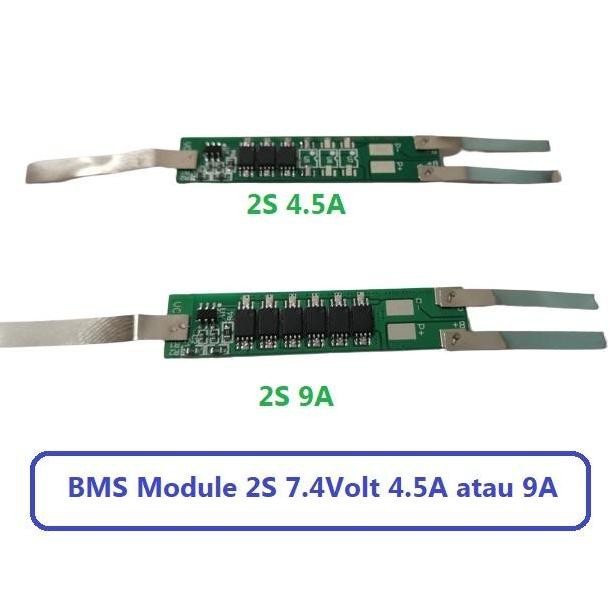 BMS Modul 2S 7.4V 7.4volt  Module Pelindung Baterai 18650 Protection BMS 2S 4.5A 9A 4.5 9 Amper