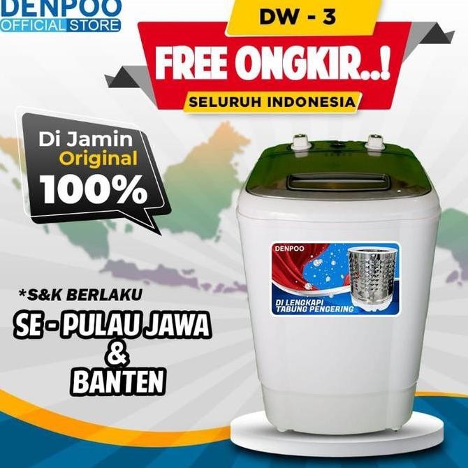 Tersedia Mesin Cuci Portable/Mesin cuci Mini DENPOO DW 3