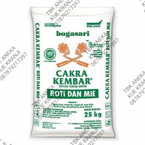 

Terlaris Tepung Terigu Cakra Kembar Boga Sari 25 Kg/Terigu Protein Tinggi