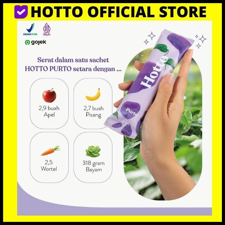

Terlaris Hotto Purto 1 Pouch 16 Sachet Multigrain Bpom Halal Ubi Ungu Hoto Good Quality